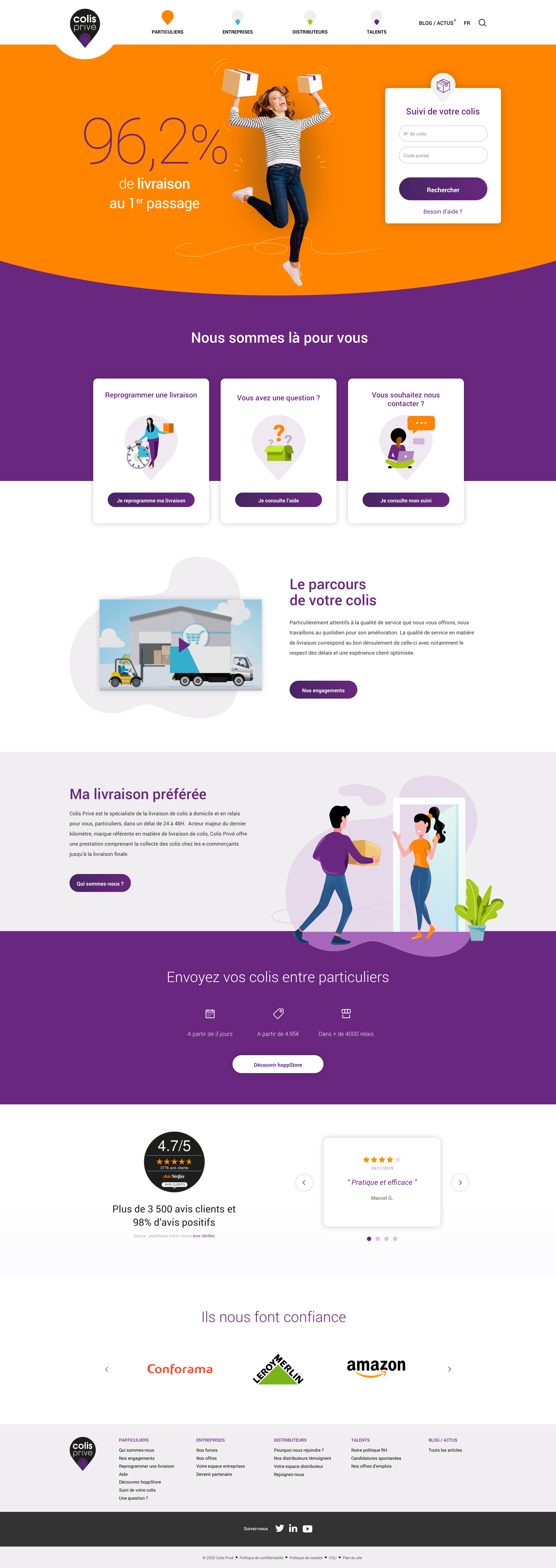 Homepage particuliers